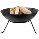 Black Cast Iron 23 inch Outdoor Fire Pit Bowl with Stand - YourGardenStop