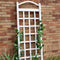 6 FT White Vinyl Garden Trellis with Arch & Anchors - YourGardenStop
