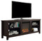 Espresso 70 inch Electric Fireplace TV Stand Space Heater - YourGardenStop