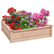 Solid Fir Wood 3.3 ft x 3.3 ft Raised Garden Bed Planter Box - YourGardenStop