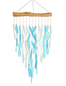 Green or Blue Waterfall Wind Chime Glass/Driftwood Ocean - YourGardenStop