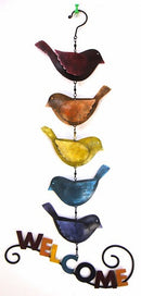 Welcome Hanging Rainbow Birds Wind Chime - YourGardenStop