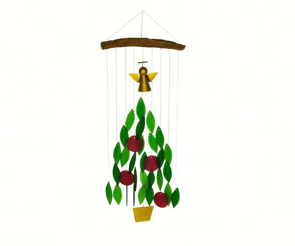 Christmas Mobiles & Wind Chimes (Santa, Angel, Snowman & Cardinals) - YourGardenStop