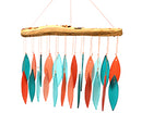 Coral & Teal Driftwood Wind Chime - YourGardenStop