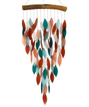 Coral & Teal Waterfall Chime & Coral & Teal  Waterfall Chime Deluxe - YourGardenStop