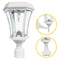 Gama Sonic Victorian Solar Light w/GS Bulb- Wall/Pier/3" Fitter Mount-White - YourGardenStop