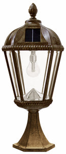 Gama Sonic Royal Solar Light w/GS Solar Bulb-Post Mount- Bronze - YourGardenStop