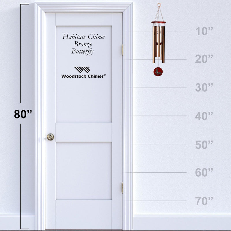 Woodstock Bronze Habitat Chime - Dragonfly, Butterfly & Owl - YourGardenStop