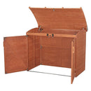 Outdoor 34-inch x 62-inch Wooden Storage Shed with Lockable Doors - YourGardenStop