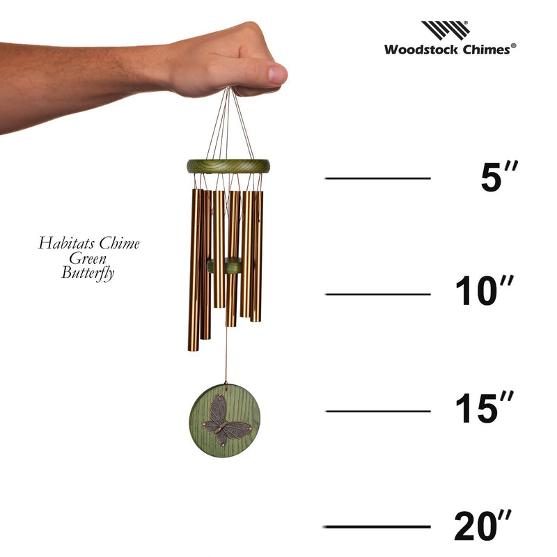 Woodstock Green Habitat Chime - Dragonfly, Butterfly, Hummingbird & Owl - YourGardenStop