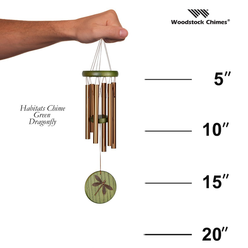 Woodstock Green Habitat Chime - Dragonfly, Butterfly, Hummingbird & Owl - YourGardenStop