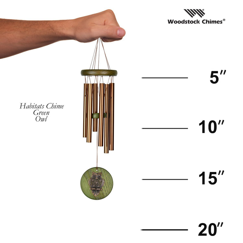 Woodstock Green Habitat Chime - Dragonfly, Butterfly, Hummingbird & Owl - YourGardenStop