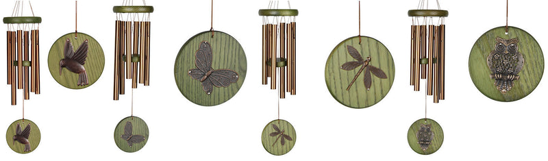 Woodstock Green Habitat Chime - Dragonfly, Butterfly, Hummingbird & Owl - YourGardenStop