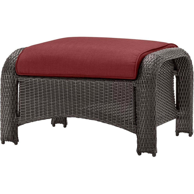 Brown Resin Wicker 6-Piece Patio Furniture Lounge Set with Red Seat Cushions - YourGardenStop