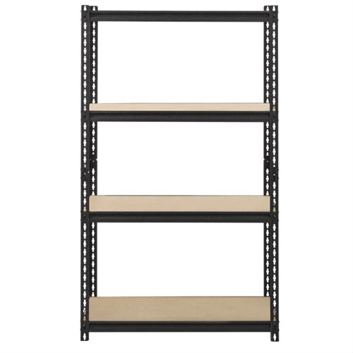 Heavy Duty 4-Shelf Black Storage Rack Shelving Unit - YourGardenStop