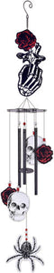 Skull and Rose 40" Wind Chime by Sunset Vista - YourGardenStop