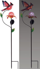 Bird Solar Stakes 46"by Sunset Vista (Blue Bird, Hummingbird, Cardinal, Yellow) - YourGardenStop