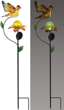 Bird Solar Stakes 46"by Sunset Vista (Blue Bird, Hummingbird, Cardinal, Yellow) - YourGardenStop