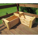 Heavy Duty Rot-Resistant Cedar 2 Level L-Shaped Planter Made in USA - YourGardenStop