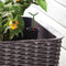 Dark Brown Wicker Raised Garden Bed Planter w/ Water Indicator - YourGardenStop