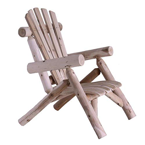 Outdoor Adirondack Style Cedar Log Lounge Chair - Made in USA - YourGardenStop