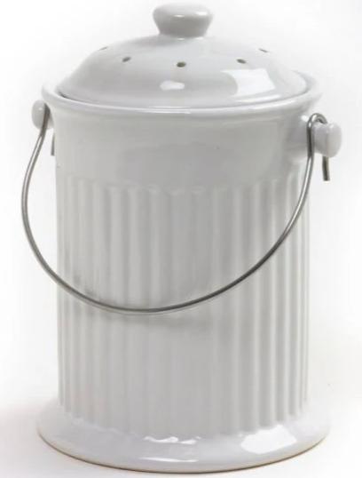 Ceramic Compost Bin with Charcoal Filter - YourGardenStop