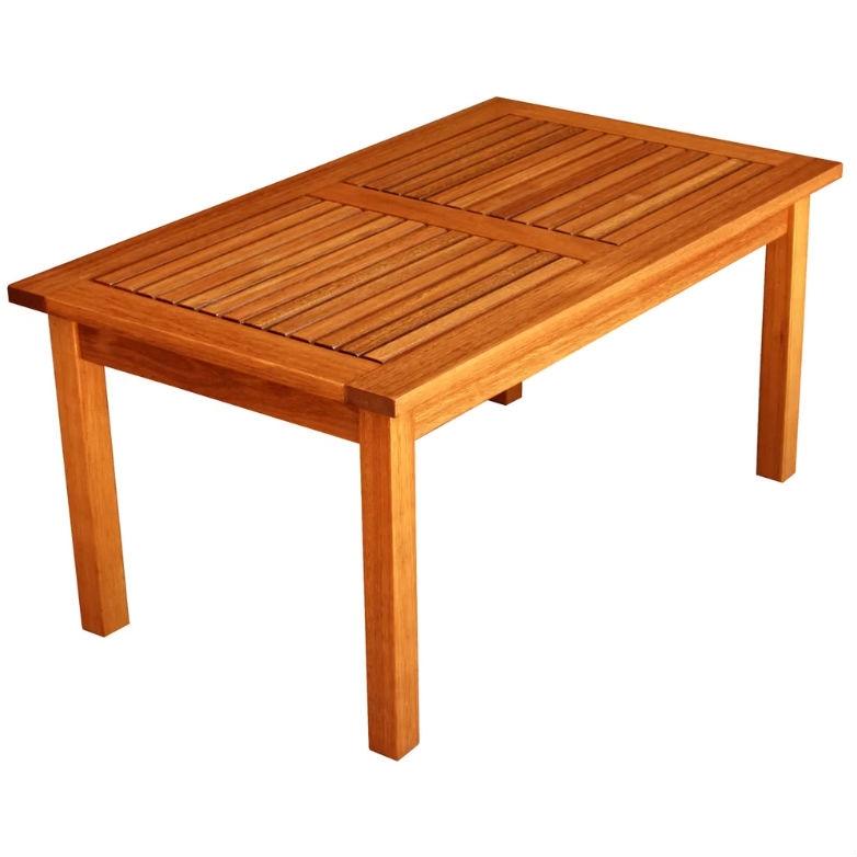 Outdoor Indoor Solid Wood Patio Coffee Table in Natural Finish - YourGardenStop