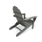 Outdoor All-Weather Folding Adirondack Chair in Gray Wood Finish - YourGardenStop