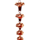 Pure Copper 8-Ft Flower Rain Chain Rainwater Gutter Downspout - YourGardenStop
