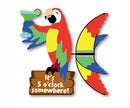Premier Designs Island Parrot 20 inch Whirligig, Yard Garden Spinner - YourGardenStop