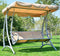 3-Person Outdoor Porch Canopy Swing in Sand - YourGardenStop