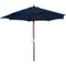 9 Foot Wood Frame Patio Umbrella and Royal Blue Canopy - YourGardenStop
