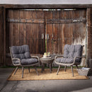 Wicker Resin Patio Furniture Set w/2 Chairs Cushions & Side Table - YourGardenStop