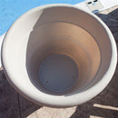 Round 26-inch Outdoor Patio Planter in Weather Concrete - YourGardenStop