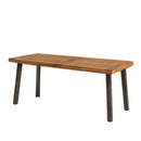 Acacia Wood 69 x 32 inch Outdoor Patio Dining Table in Teak Finish - YourGardenStop