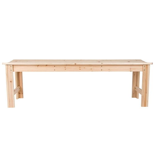 5 Ft Backless Garden Bench in Natural Yellow Cedar Wood - YourGardenStop