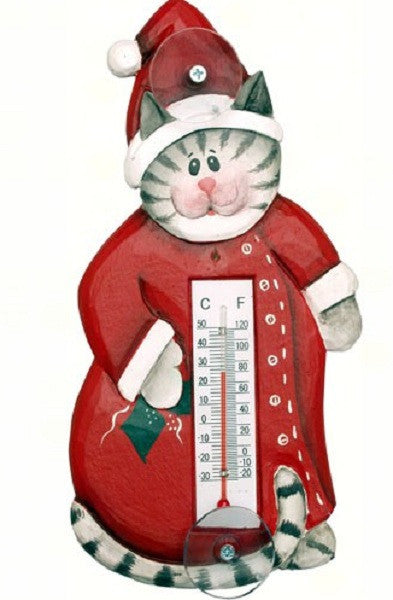 Christmas Window Thermometers (Santa, Cat or Dog) - YourGardenStop