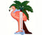 Flamingo and Palm Tree Small Window Thermometer - YourGardenStop