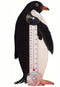 Penguin in Profile Small Window Thermometer - YourGardenStop
