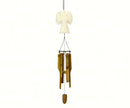 Wooden Angel Bamboo Chime (Natural or White) - YourGardenStop