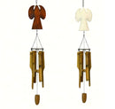 Wooden Angel Bamboo Chime (Natural or White) - YourGardenStop