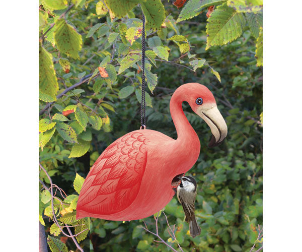 Flamingo Birdhouse by Songbird Essentials - YourGardenStop