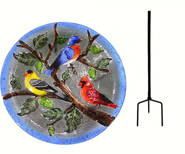 Songbird Trio Birdbath by Songbird Essentials (Stand, Hanging, Stake) - YourGardenStop