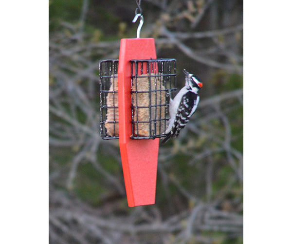 Dual Suet Feeder Red by Songbird Essentials - YourGardenStop