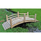 5-Ft Cedar Wood Garden Bridge with Railings in Natural Finish - YourGardenStop