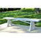 Sturdy White 6 ft. Backless Vinyl Bench - YourGardenStop