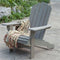 Eco-Friendly Eucalyptus Wood Adirondack Chair in Driftwood Color - YourGardenStop