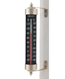 8.5" Thermometer High Contrast Black  (Satin Nickel) - YourGardenStop