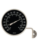 4" High Contrast Black Dial Thermometer (Satin Nickel) - YourGardenStop