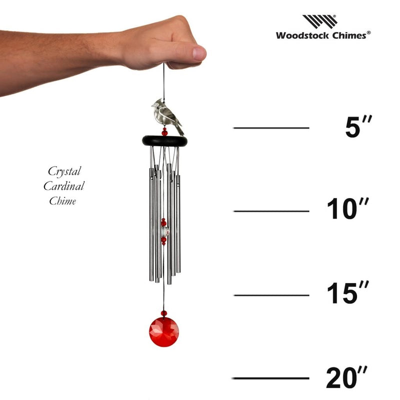 Woodstock Chimes The Crystal Chimes, Cardinal or Hummingbird - YourGardenStop